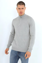 Load image into Gallery viewer, 1/4 Zip Knit Grey