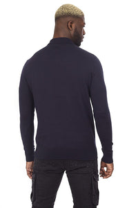 Lightweight Knitted Polo Long Sleeve Navy