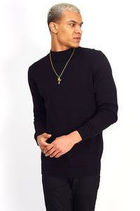 Ribbed Turtle Knit Black