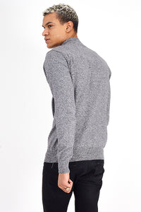 Ribbed Turtle Knit Grey