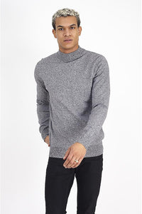Ribbed Turtle Knit Grey