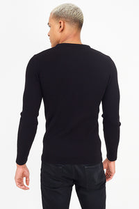 Muscle Fit Knit Black