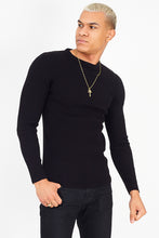 Load image into Gallery viewer, Muscle Fit Knit Black