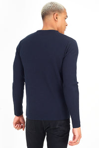 Muscle Fit Knit Navy