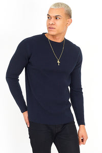 Muscle Fit Knit Navy