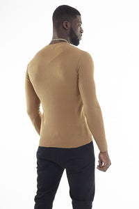 Muscle Fit Knit Tan
