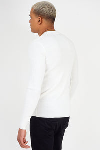Muscle Fit Knit White