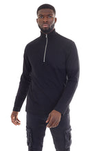 Load image into Gallery viewer, 1/4 Zip Sweater Black