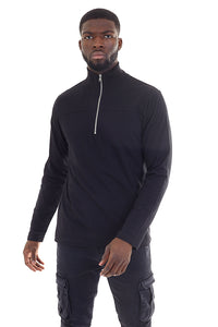 1/4 Zip Sweater Black
