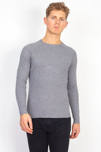 Load image into Gallery viewer, Crew Ribbed Knit Grey