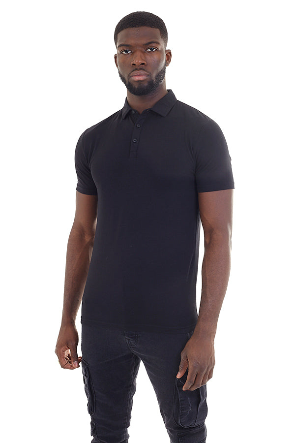 Muscle Fit Polo Black