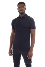 Load image into Gallery viewer, Muscle Fit Polo Black