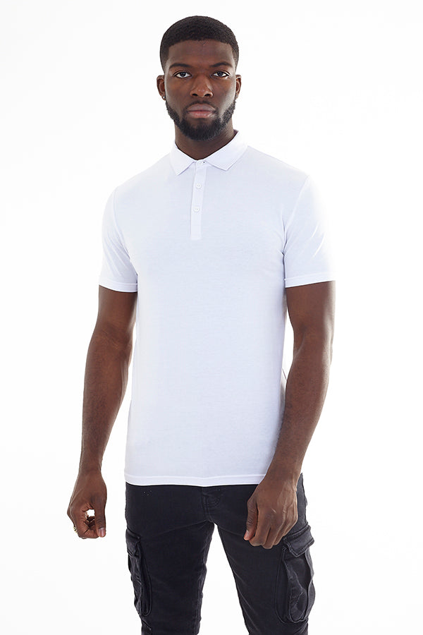 Muscle Fit Polo White