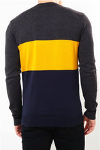 Load image into Gallery viewer, Polos - Contrast Knitted Polo Long Sleeve Charcoal