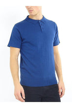 Load image into Gallery viewer, Polos - Lightweight Knitted Polo Short Sleeve French Blue