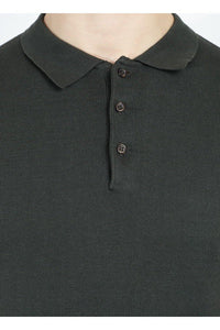 Polos - Lightweight Knitted Polo Short Sleeve Khaki