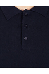 Polos - Lightweight Knitted Polo Short Sleeve Navy