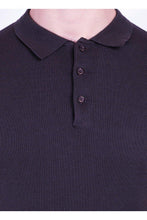 Load image into Gallery viewer, Polos - Lightweight Knitted Polo Short Sleeve Plum