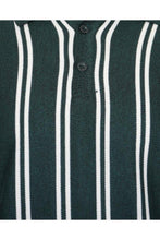 Load image into Gallery viewer, Polos - Vertical Stripe Knitted Polo Short Sleeve Green