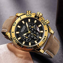 Load image into Gallery viewer, Racing Watch Leather Gold