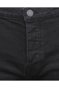 Shorts - Distressed Denim Shorts Black