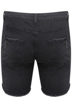 Load image into Gallery viewer, Shorts - Distressed Denim Shorts Black