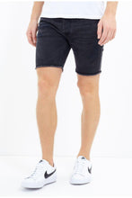 Load image into Gallery viewer, Shorts - Distressed Denim Shorts Black