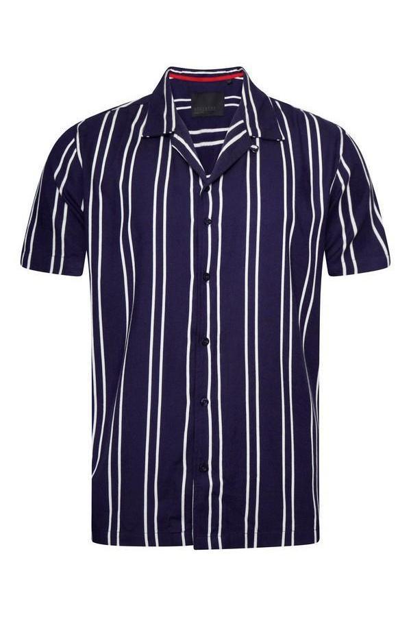 Soft Feel Classic Stripe Shirt Navy