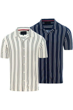 Load image into Gallery viewer, Soft Feel Classic Stripe Shirt Navy