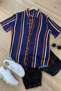 Soft Feel Holiday Shirt Navy