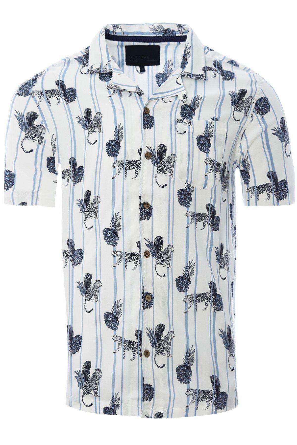 Soft Feel Jaguar Shirt White