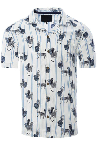 Soft Feel Jaguar Shirt White