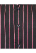 Load image into Gallery viewer, Soft Feel Vertical Stripe Shirt Thin Black