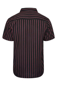 Soft Feel Vertical Stripe Shirt Thin Black