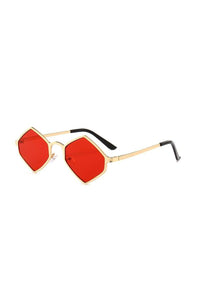 Chunky Diamond Sunglasses Red
