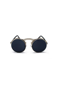 Sunglasses - Hinge Round Sunglasses Black