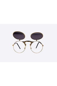 Sunglasses - Hinge Round Sunglasses Black