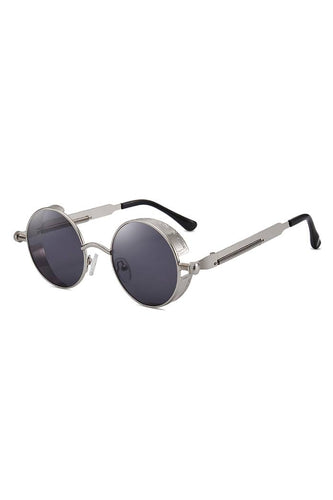 Round Steam Sunglasses Silver