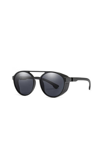 Side Grill Aviator Sunglasses Black
