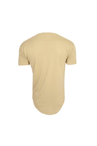 T-Shirts - Curved Hem Signature T-Shirt Tan