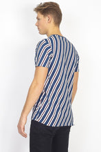 Load image into Gallery viewer, Diagonal T-Shirt Blue