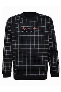 Grid Sweater Black