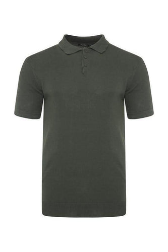 T-Shirts - Lightweight Knitted Polo Short Sleeve Khaki