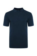 Load image into Gallery viewer, T-Shirts - Lightweight Knitted Polo Short Sleeve Navy