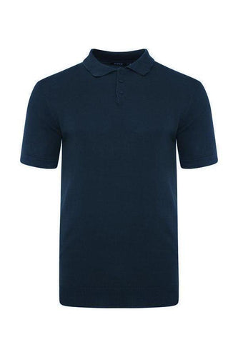 T-Shirts - Lightweight Knitted Polo Short Sleeve Navy