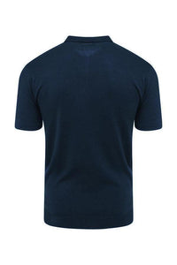 T-Shirts - Lightweight Knitted Polo Short Sleeve Navy