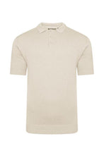Load image into Gallery viewer, T-Shirts - Lightweight Knitted Polo Short Sleeve Sand
