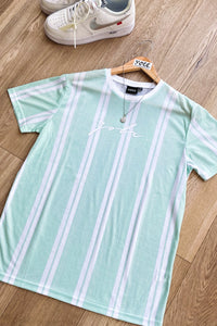 Signature Stripe T-Shirt Mint/ White