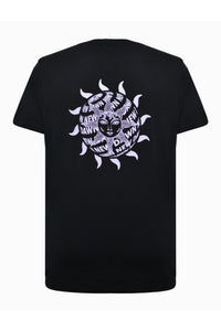Sun Back Print T-Shirt Black