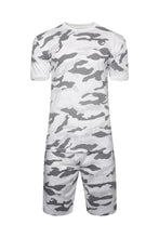 Load image into Gallery viewer, Tee &amp; Shorts Set Camo White